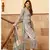 Pheeta Light Grey Floral Hand Block Printed Set with Flared Pants and Dupatta