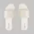 Purely Lush White Ruffle Sliders for Women