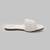 Purely Lush White Ruffle Sliders for Women