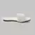Purely Lush White Ruffle Sliders for Women