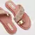 Purely Lush Stone Embelllished Festive Vegan Flat  for Women