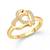 Loveble Heart (CZ) Gold Plated Ring with Scented Velvet Rose Ring Box for women  [VFJ1589SCENT ROSEG8 ]