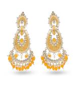 Traditional Design Lightweight MetalGorgeous Yellow Chandbali Earrings Zinc Chandbali Earring