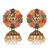 Traditional Indian Design Multicolor Floral Jhumka Earrings