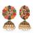 Traditional Indian Design Multicolor Floral Jhumka Earrings