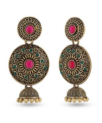 Traditional Indian Design Round Shape Jhumka Earrings 2