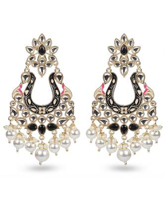 Traditional Chandbali Long Earrings Alloy Zinc Chandbali Earring 1
