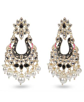 Traditional Chandbali Long Earrings Alloy Zinc Chandbali Earring 2