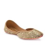 Sringam Women Beige Embroidered Handcrafted Mojaris