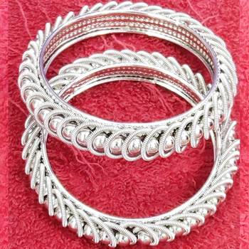 Oxidised Silver-Plated Beaded Handcrafted Bangle For Women 1