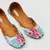 Light Blue Floral Digital Print Jutti 