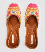 Pink Multicolor Festive Mojari