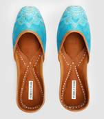 Turqouise Festive Punjabi Jutti