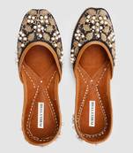 Black Pearl Embroidered Jutti