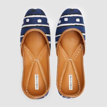 Indigo Printed Jutti 1
