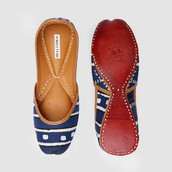 Indigo Printed Jutti 2