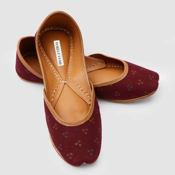Rajasthani Maroon Printed Jutti 4