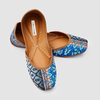 Abstract Digital Print Women Jaipuri Jutti 5