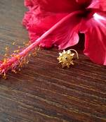 Designer Spiral Gold cubic zirconia nose-ring Nosepin