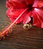 Sizzling Gold Meenakari cubic zirconia nose-ring or Nosepin 	