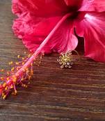 Sizzling Gold Spikes cubic zirconia nose-ring or Nosepin 	