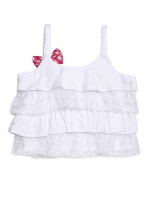 Pink embroidered cotton girls-top-bottom 3