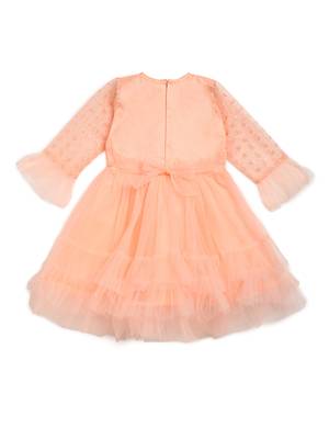 Pink embroidered nylon kids-frocks 2