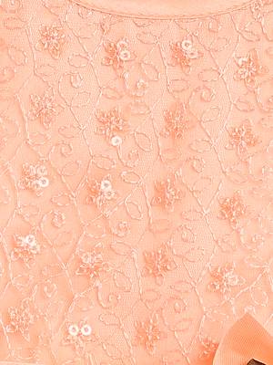 Pink embroidered nylon kids-frocks 4