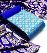 Firoji Banarasi silk Unstitched dress material