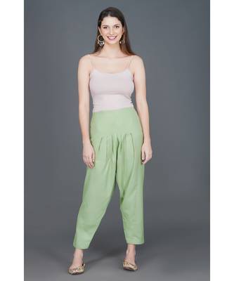 Green winter flared salwar 1