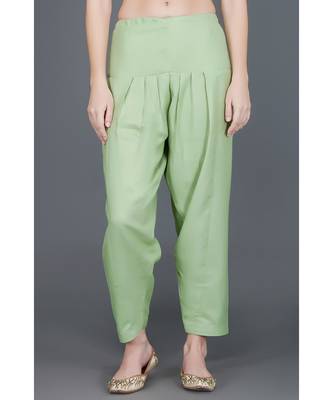 Green winter flared salwar 2