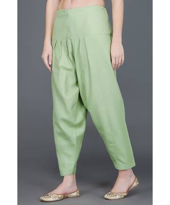 Green winter flared salwar 3