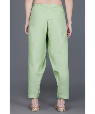 Green winter flared salwar 5