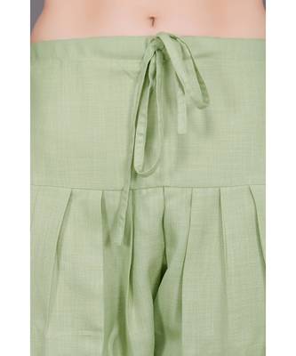 Green winter flared salwar 6