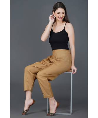 Camel brown winter flared salwar 2