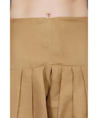 Camel brown winter flared salwar 3