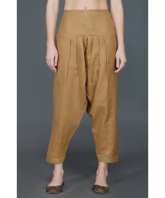 Camel brown winter flared salwar 4