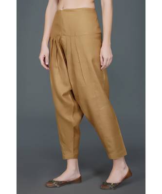 Camel brown winter flared salwar 5