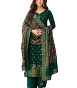 Green karanchi pashmina salwar