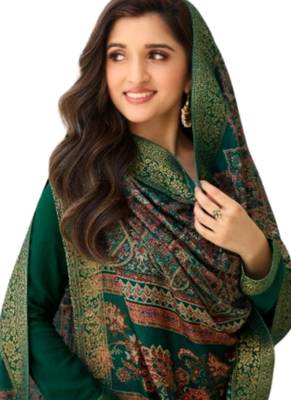 Green karanchi pashmina salwar 2
