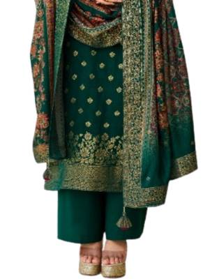 Green karanchi pashmina salwar 3