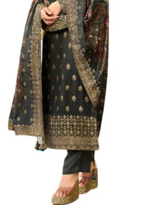 Grey karanchi pashmina salwar 3