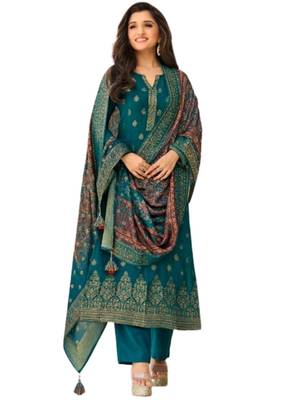 Blue karanchi pashmina salwar 1