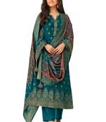 Blue karanchi pashmina salwar