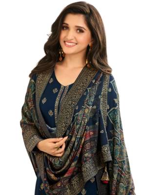 Dark-blue karanchi pashmina salwar 2