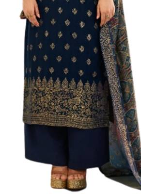 Dark-blue karanchi pashmina salwar 3