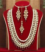 Maroon necklace-sets