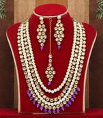 Purple necklace-sets