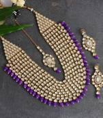Purple necklace-sets
