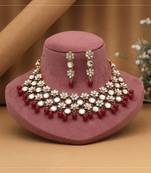 Maroon necklace-sets